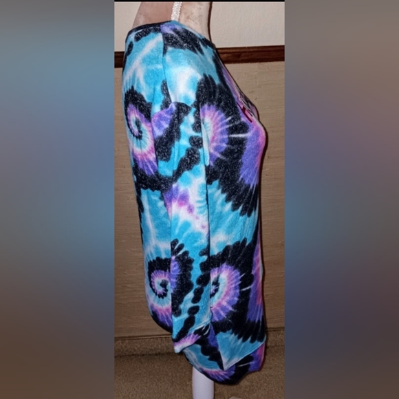 BOGO Sale 🌞 Hurley~Colorful Tie Dye Sweater Dress Tunic With Pockets NWT - Picture 7 of 12